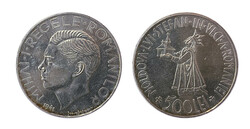 RUMANIA 1941 500 LEI Ag. 25 g. EBC+