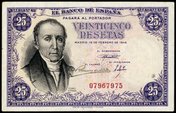 25 PESETAS. FLOREZ ESTRADA. Sin serie. Resto apresto.