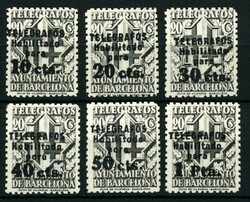 BARCELONA TELEGRAFOS. 1942´45. Magnífica serie completa ...