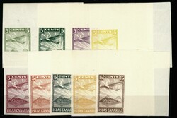 CANARIAS. Serie corta sin dentar (Juego de 8 de 5 cts y 15 cts ...