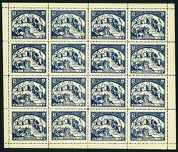 MALAGA. CASARABONELA 5 CTS azul. Minipliego de 16 sellos. LUJO (C).