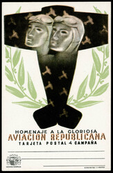 HOMENAJE A LA GLORIOSA AVIACION REPUBLICANA. Muy escasa.
