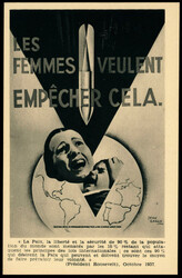 LES FEMMES VEULENT EMPECHER CELA. Preimpresa para enviar a Roosevelt ...