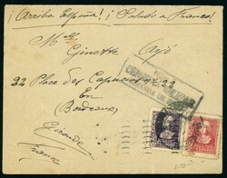 1939. MIRANDA DE EBREO/FRANCIA. Curiosamente remitida por un C.T.V., ...