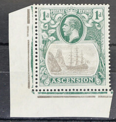 ASCENSION 1924/33 1d grey-black & deep blue-green cleft rock variety ...