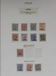 CORFU 1923 5c-1L set of 8 values SG1/8 & later surcharges with 25L, ...