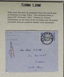 COMMONWEALTH & FOREIGN POSTAL HISTORY coll. incl. PERU 21 WWII Censor ...