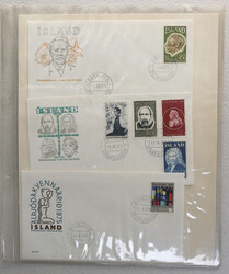 ICELAND modern used coll. (1960's/80's) on leaves and illustrated ...