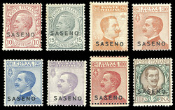 1923 - Soprastampati, serie completa (1/8), nuovi, gomma originale ...