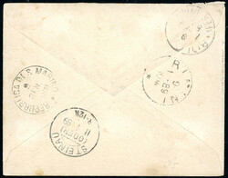 1889 - 40 cent. lilla scuro Stemma (7), bordo di foglio, con gran ...