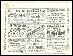 FRANCALETTERE 1887 - 8-8 su 10 cent. Umberto I (3), in affrancatura ...