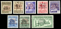MACCAGNO 1945 - Soprastampati serie completa (1/8), nuovi, gomma ...