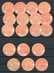 Group of 18 type VIII interpostal seals, only one duplicate, mix of ...