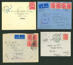 1935-41, group of 11 covers with Army Post frankings plus one with ...