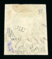 1867-72 Rivadavia No Watermark 15c blue imperf, close to good margins ...