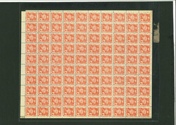 1891 complete sheet of 100 (10 x 10) with margins all round, that at ...