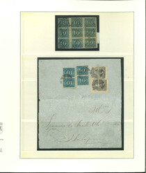 Coloured imperf issues collection including 10r right-hand marginal ...