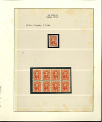 Collection on album pages including 10r block of 8 unused without gum ...