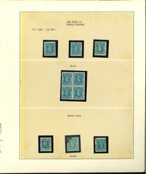 1881 Dom Pedro small format collection on pages with 1881 Small Heads ...