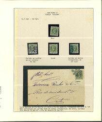 1881 Dom Pedro small format collection on pages with 1881 Small Heads ...
