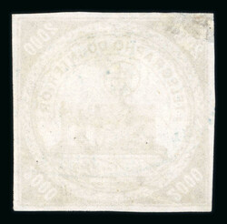1869, four Telegraph stamps modified type B (rounded numbers), the ...