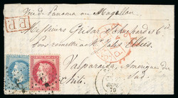 1870 (Sep 27) "Ballons Monté" balloon cover transported by "Les ...