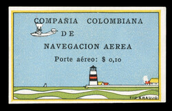 1920 Compañia Colombiana de Navegacion Aerea "Lighthouse" good even ...