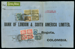 1927 (Oct 17) Large commercial cover front from Barranquilla to ...