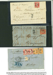 Group of five incoming entires from France with 1865 entire with ...