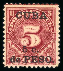 1899 Postage Due 5c. de Peso on 5c mint from the special printing in ...