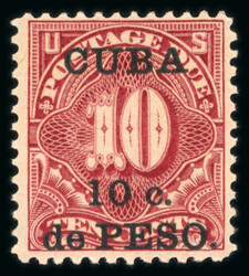1899 Postage Due 10c. de Peso on 10c mint l.h. from the special ...