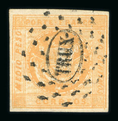 1858 1/2p in rare rose-red shade, good to large margins, slight ...