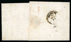 1859 (22/5) small entire to Geneva, Switzerland underfranked with ...