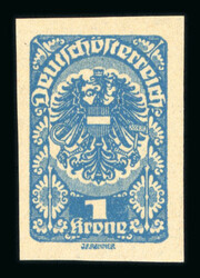1919-20, Freimarken Allegorie-Wappen-Posthorn, kompletter Satz aller ...