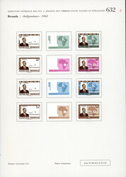 1962-74, Selection of mostly progressive die proofs of 4 different ...