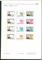 1962-74, Selection of mostly progressive die proofs of 4 different ...