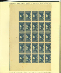 1906-07 Views group with 1h imperf block of 25 (5 x 5) vertical ...