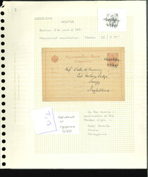 1886-1919 collection of 22 items on pages, some covers, mostly used ...