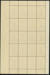 1940 10l brown "K. Ficeto!" mint n.h. sheetlet of 20, horiz. folds ...