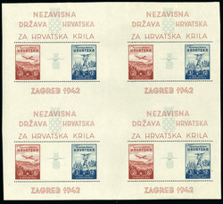 1942 Model air plane block of four miniature sheets ex Minister Album ...