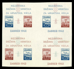 1942 Model air plane block of four miniature sheets ex Minister Album ...