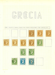 1861-80, Collection on 7 old-time selfmade A4 album pages, mostly ...