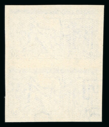1906 20L proof in pale bright blue, a vertical pair never hinged