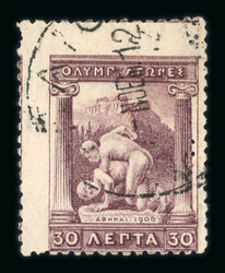1906 Olympics small group of used varieties incl. 2L grey with a ...