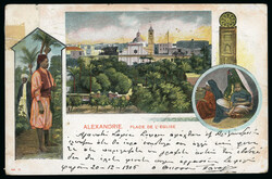 1906 1L used together with 3L Mercury on under franked postcard from ...