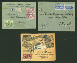 Registered covers with 1906 (22 Sept) registered cover Athen to ...