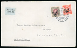 1929 cover with both 1928-29 Airmail values 10 and 50 aur, carried on ...