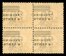 1919, Italy China PECHINO postage due stamp 20c with double overprint ...