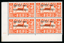 1943 Express set of two with charity overprint in matching corner ...