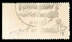 1941, Italy ITACA greek stamp 10l x 2 red overprint "OCCUPAZIONE ...